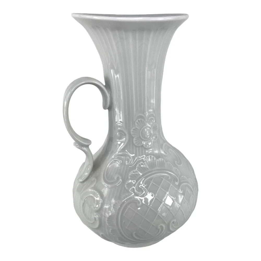 Wunsiedel Bavaria Germany Retsch Co White Pitcher Vintage 1970s Rare‎ Excellent